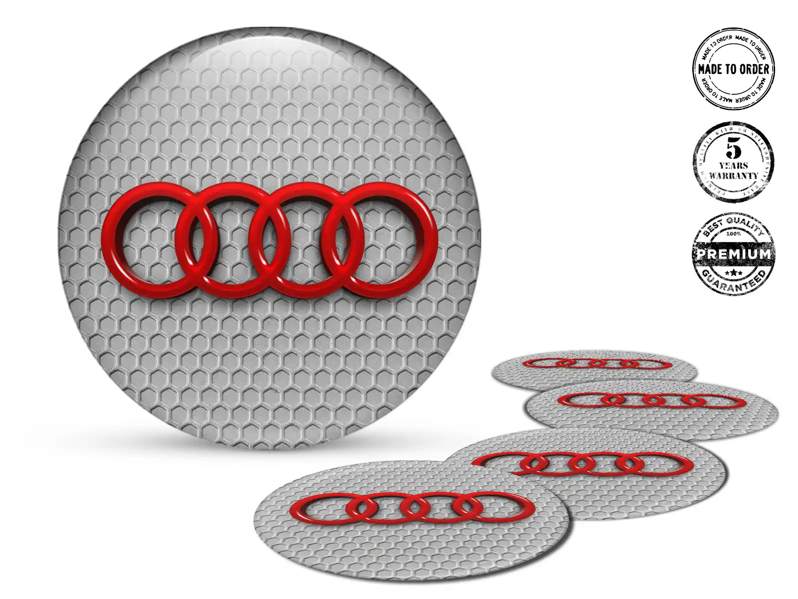 Audi Wheel Decals Style Silicone Badge Upgrade